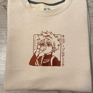 Killua Cream Sweatshirt anime hunter x hunter